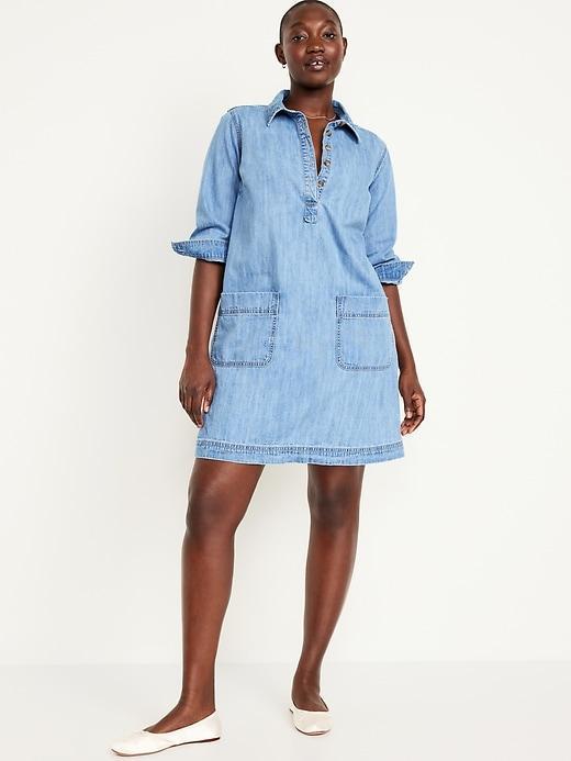 Jean Popover Shirt Dress Product Image