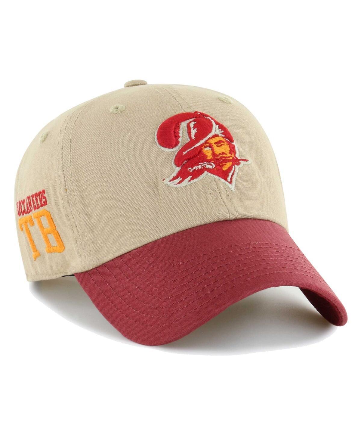 Mens 47 Khaki/Red Tampa Bay Buccaneers Ashford Clean Up Adjustable Hat Product Image