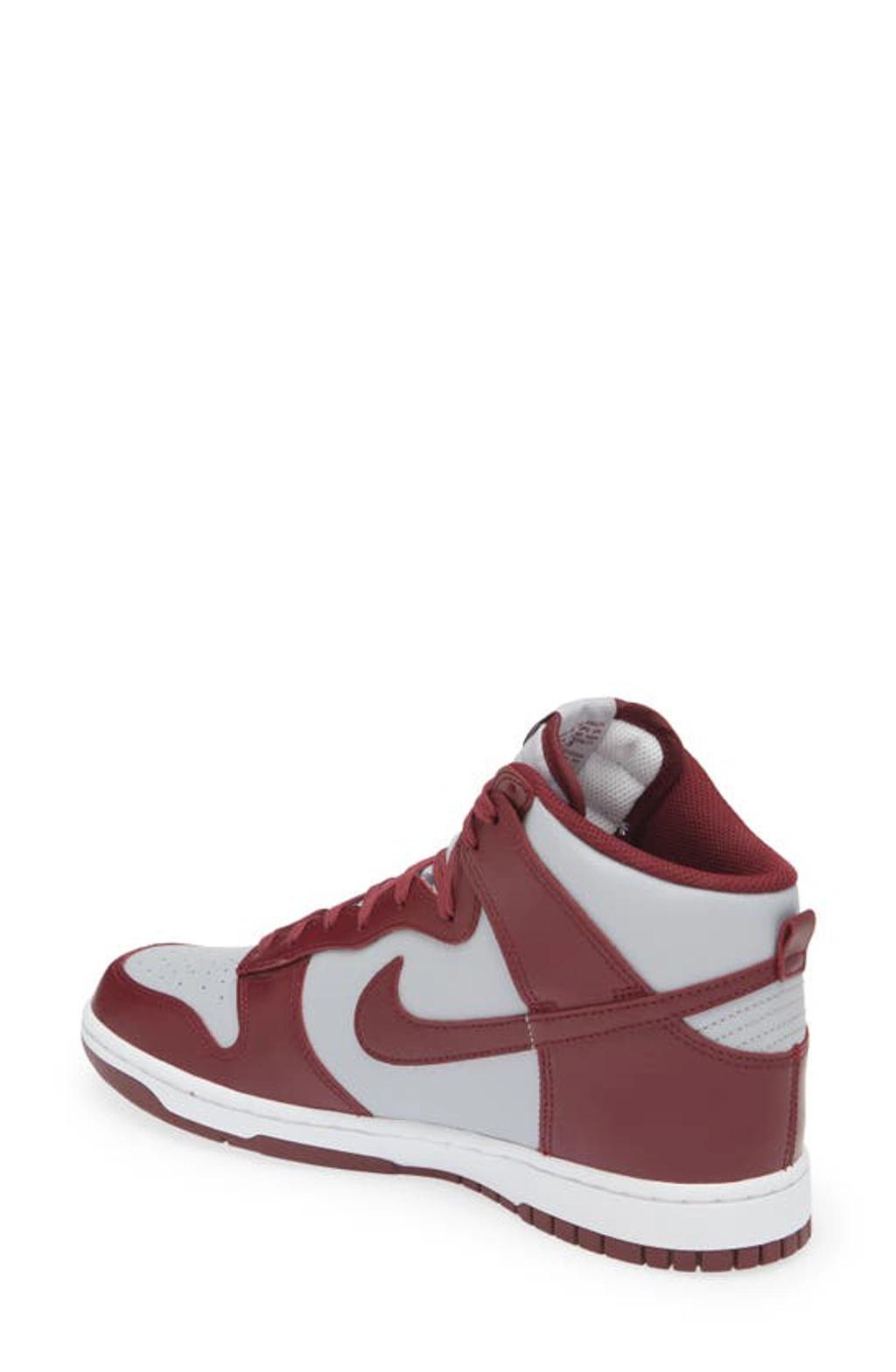 Burgundy & Gray Dunk High Retro High Sneakers In Red Product Image