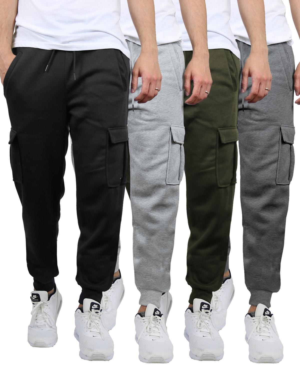 Blue Ice Mens Heavyweight Fleece-Lined Cargo Jogger Sweatpants-4PK Product Image