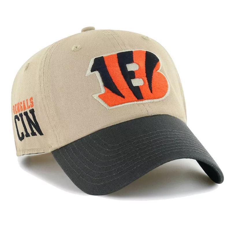 Mens 47 Brand Khaki Cincinnati Bengals Ashford Clean Up Adjustable Hat - Khaki Product Image