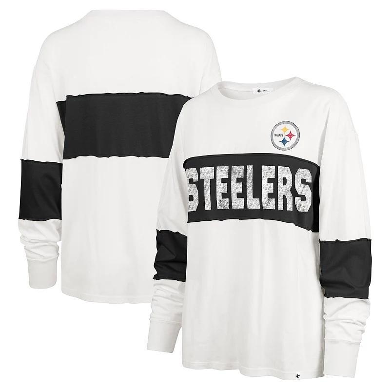 Womens 47 Cream Pittsburgh Steelers Clubhouse Pride Taylor Long Sleeve T-Shirt Product Image