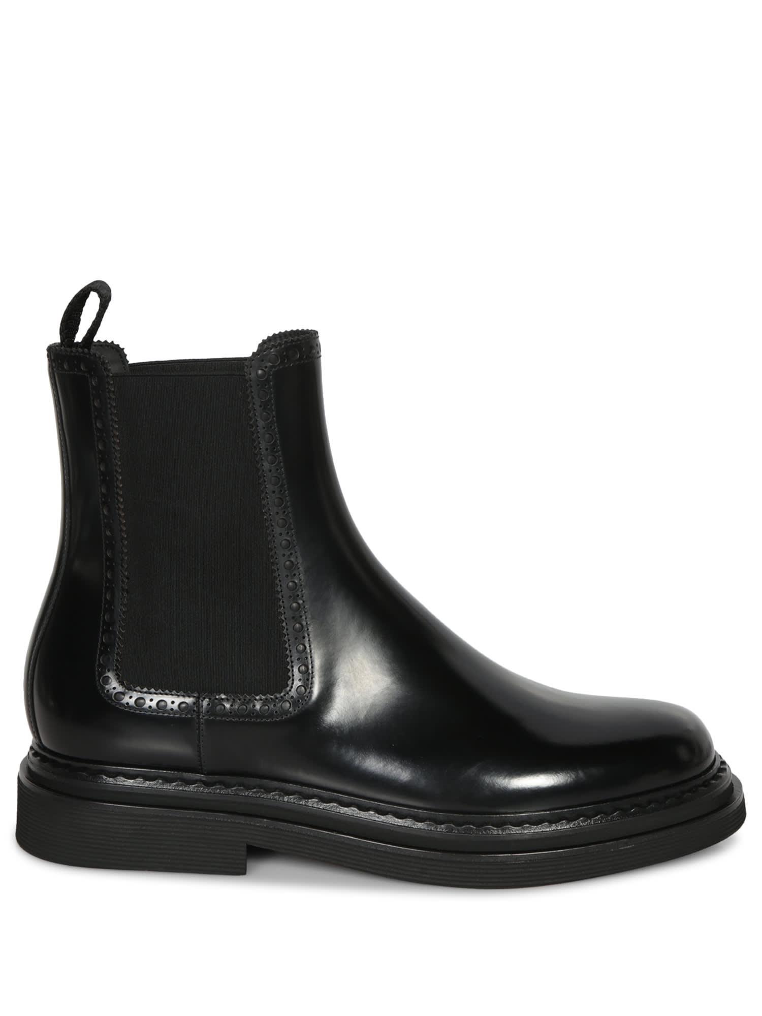 Brushed Ankle Boots In Nero Product Image