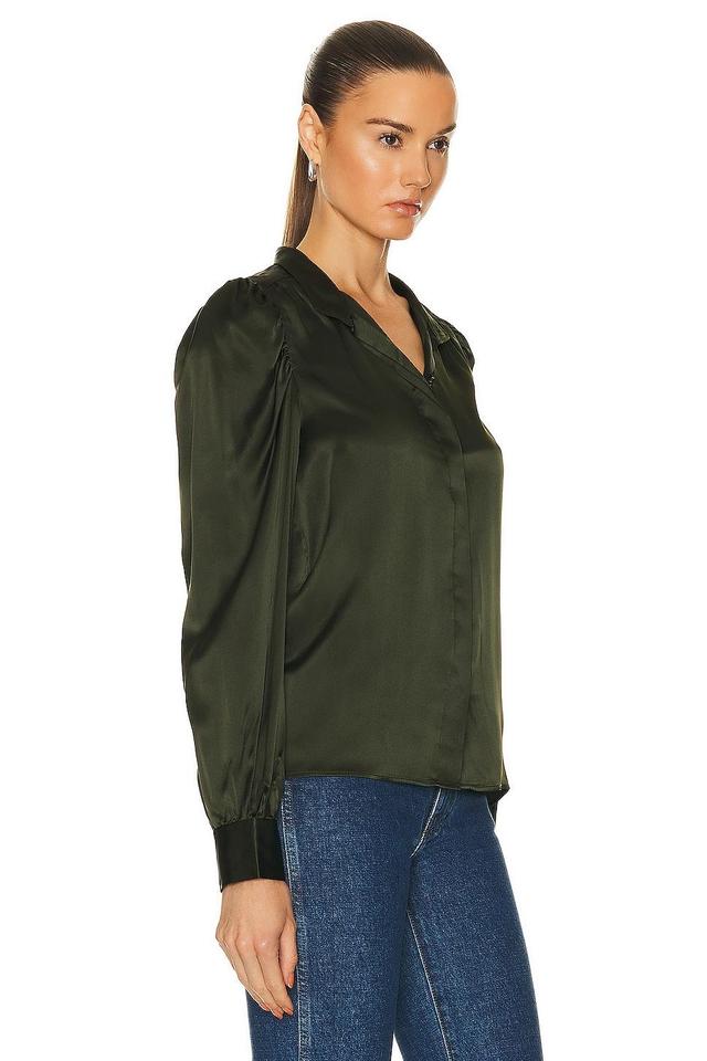 Womens Gillian Silk Puff-Sleeve Blouse Product Image