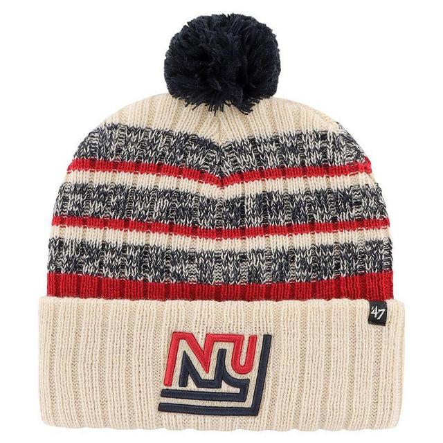 Mens 47 Natural New York Giants Legacy Tavern Cuffed Knit Hat with Pom Product Image