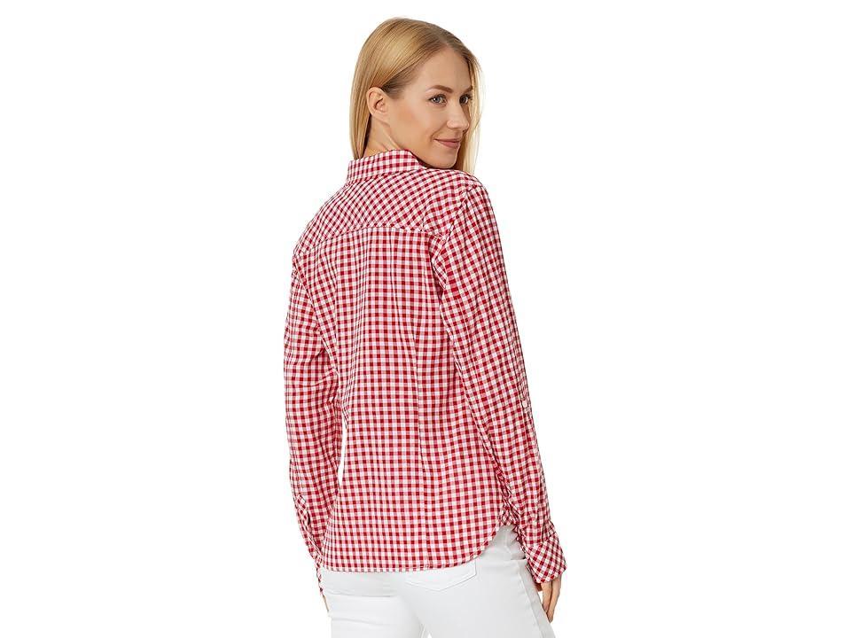 Tommy Hilfiger Roll Tab - Gingham (Scarlet/Bright White) Women's Clothing Product Image