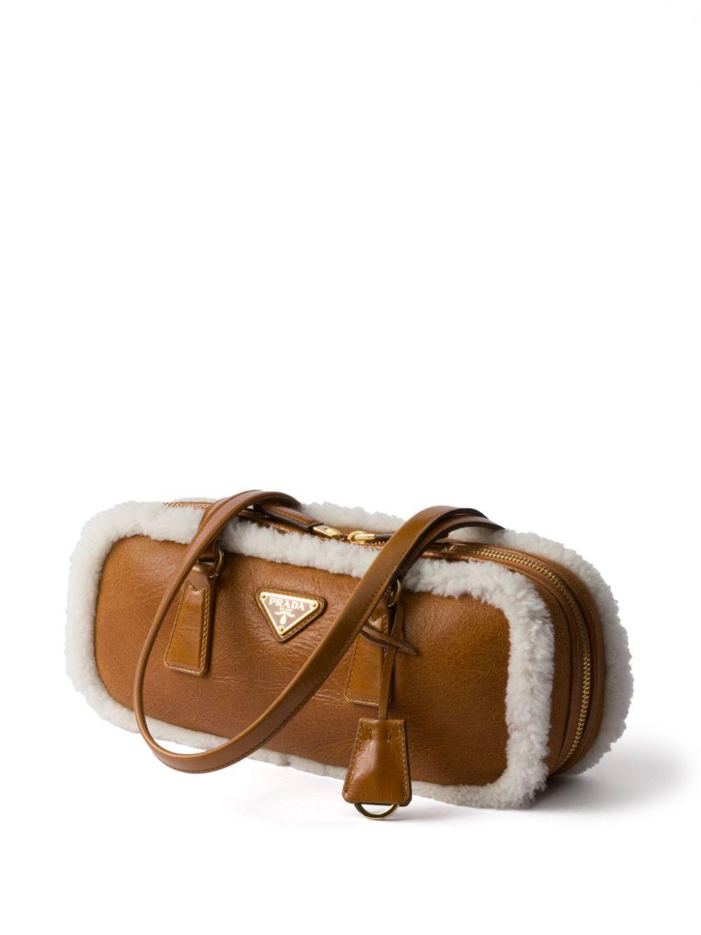 medium shearling leather tote bag Product Image