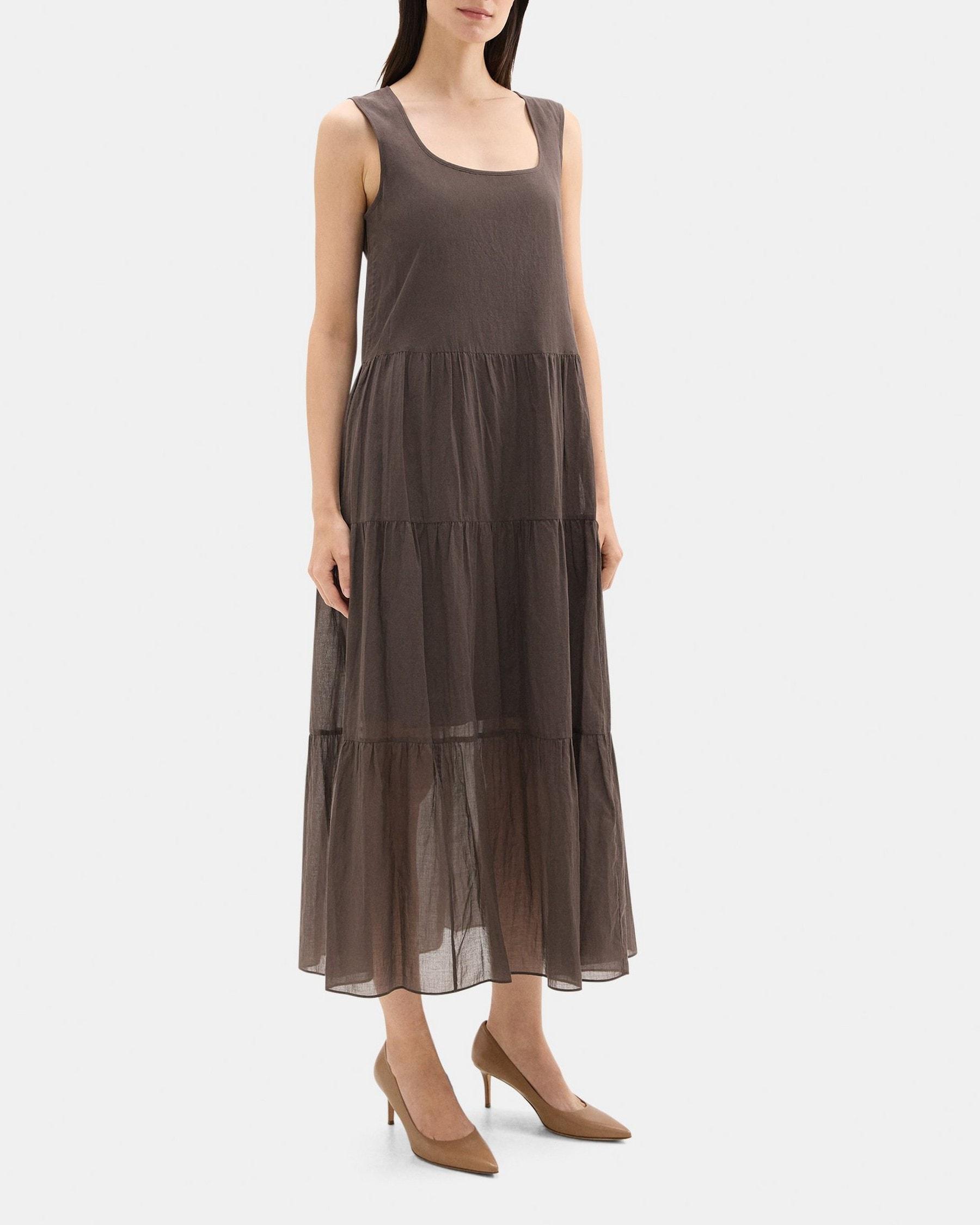 Tiered Maxi Dress in Organic Cotton Product Image