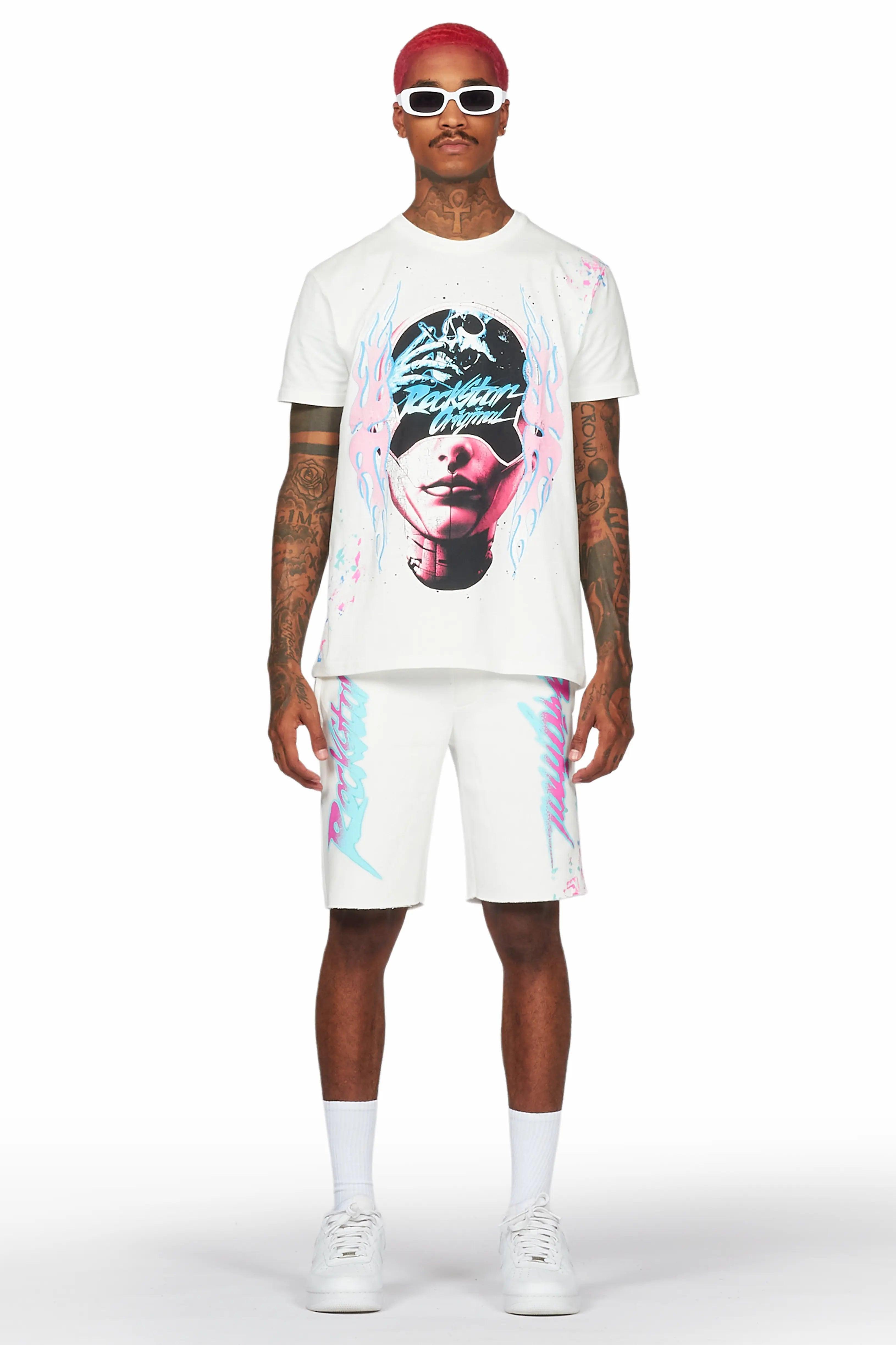 Adriaan White T-Shirt Short Set Male Product Image