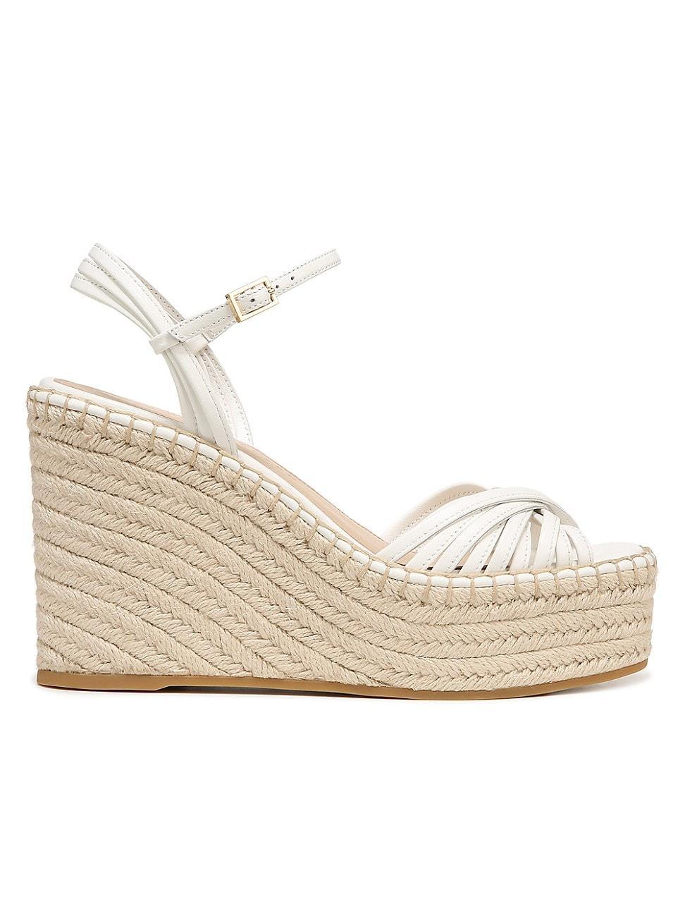 Womens Ravina Leather Espadrille Wedge Sandals product image