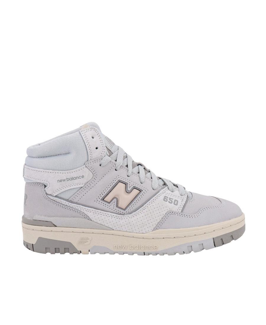 NEW BALANCE Ton-on-ton Leather High Top Sneakers In Gray Product Image