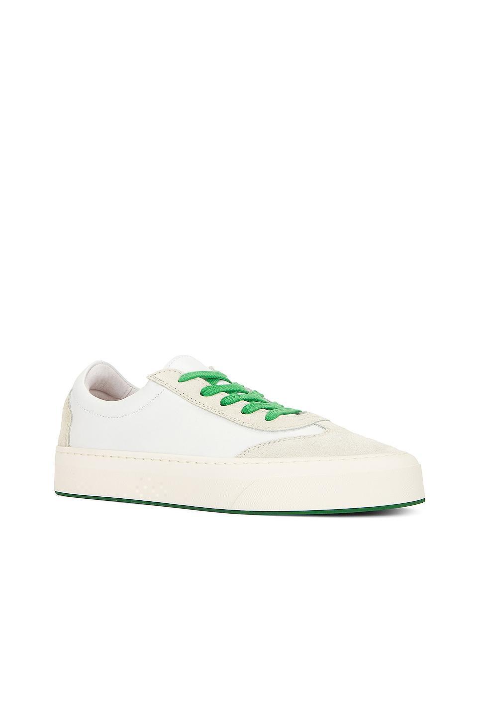 The Row Marley Lace Up Sneaker in White Product Image