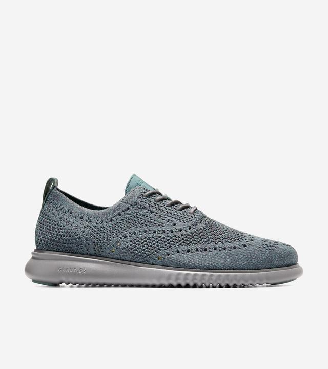 Cole Haan Mens 2.ZERGRAND Wingtip Oxford Shoes - Grey Size 12 Product Image