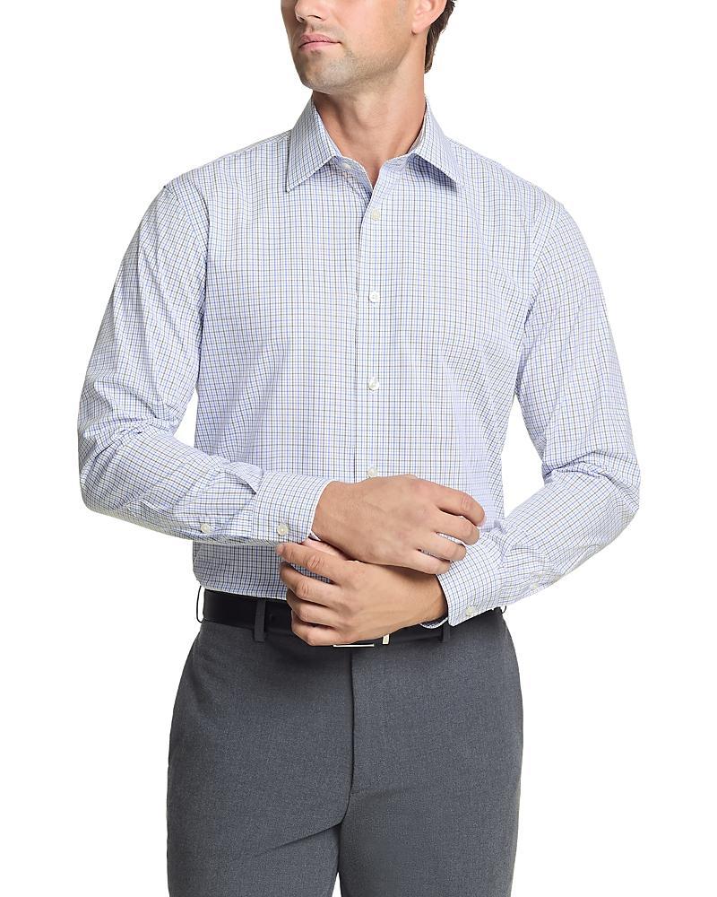 The Mens Store at Bloomingdales Cotton Stretch Check Regular Fit Dress Shirt - Exclusive Product Image