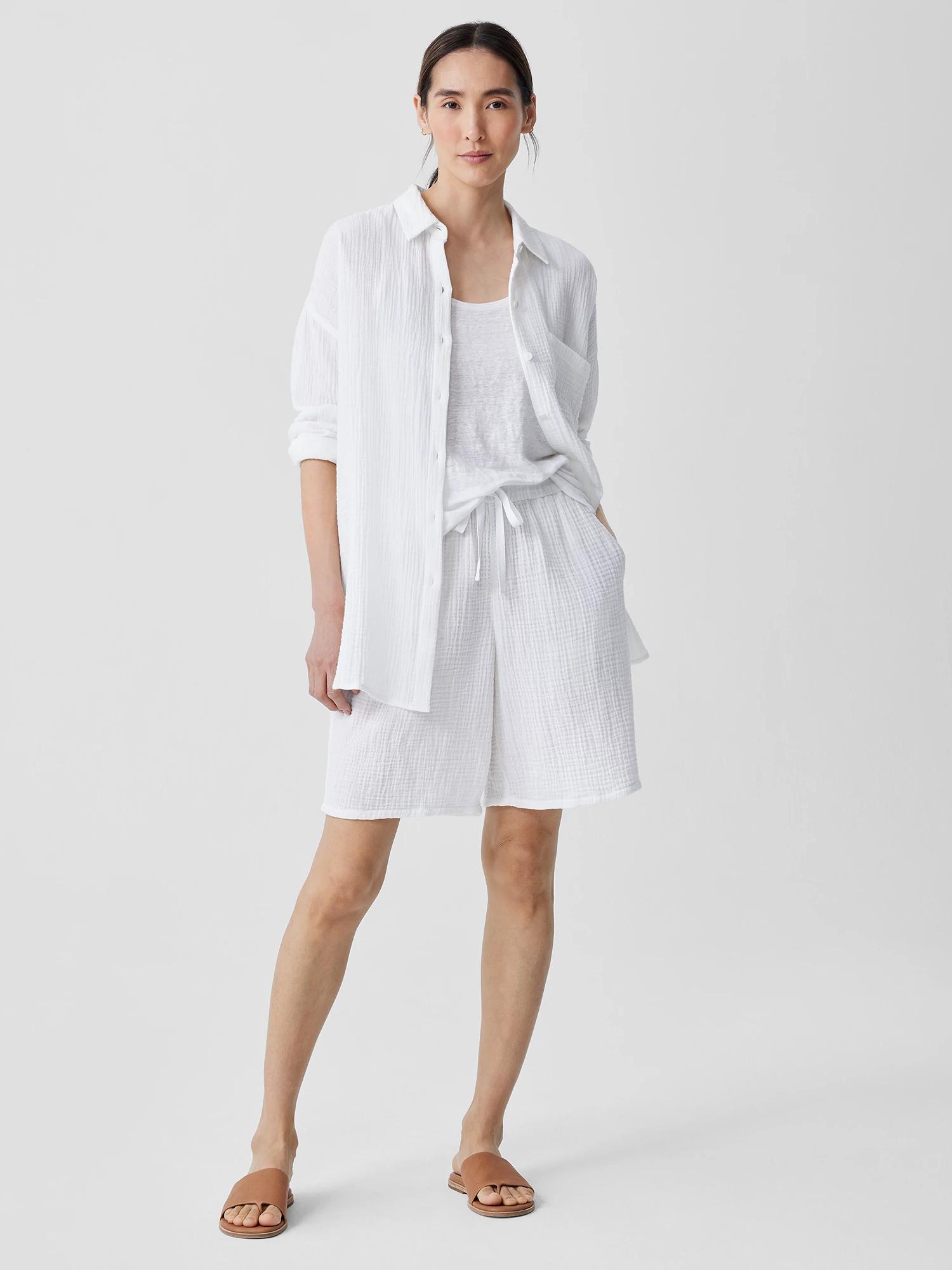 EILEEN FISHER Organic Cotton Lofty Gauze Shortsfemale Product Image