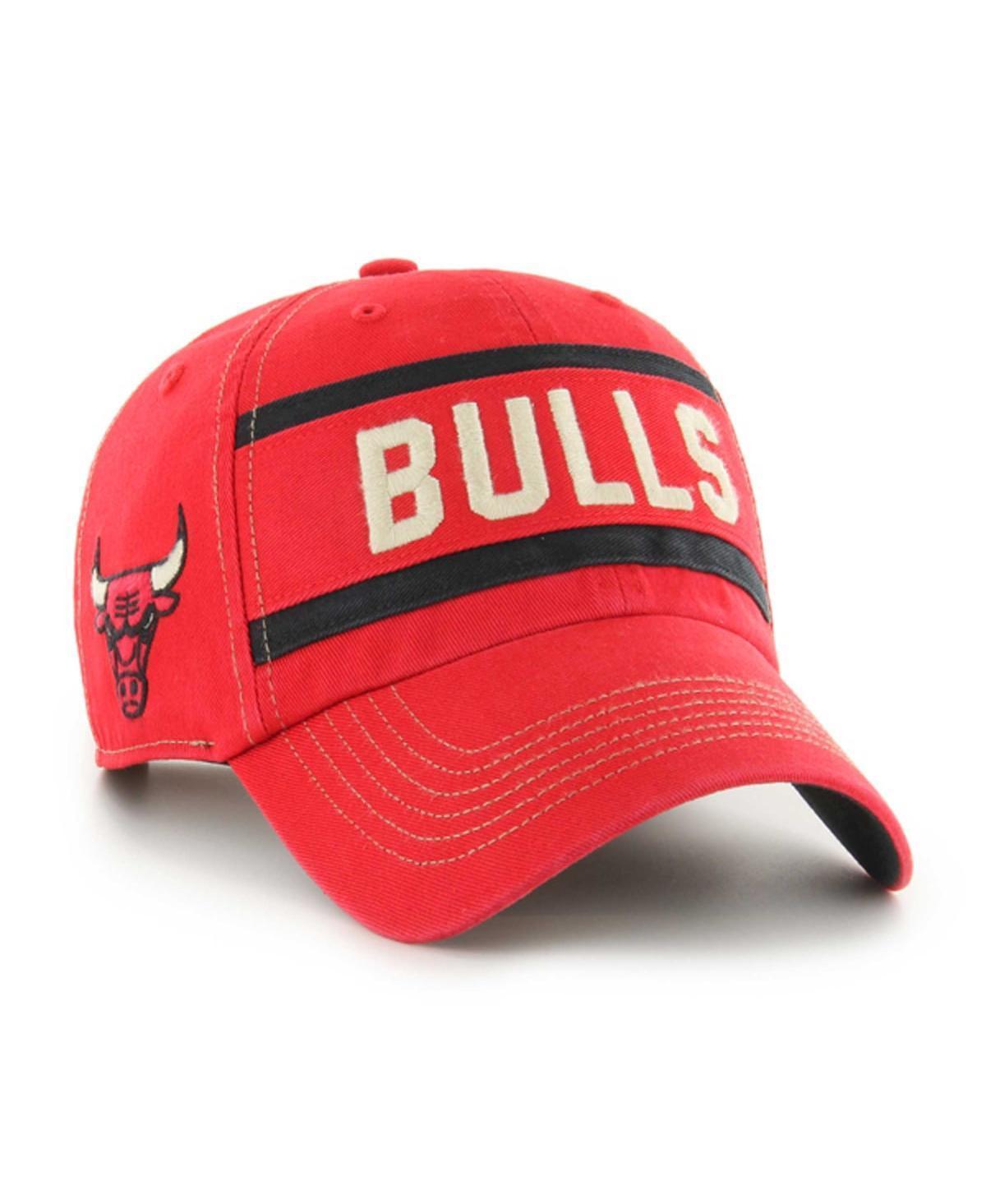 Mens 47 Brand Red Distressed Chicago Bulls Quick Snap Clean Up Adjustable Hat Product Image