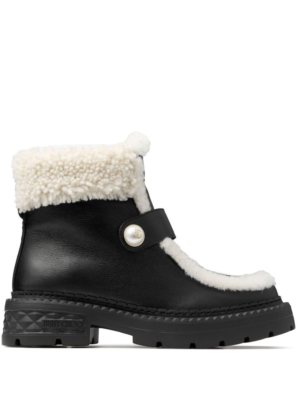 Shea Leather Ankle Boots In Black Product Image