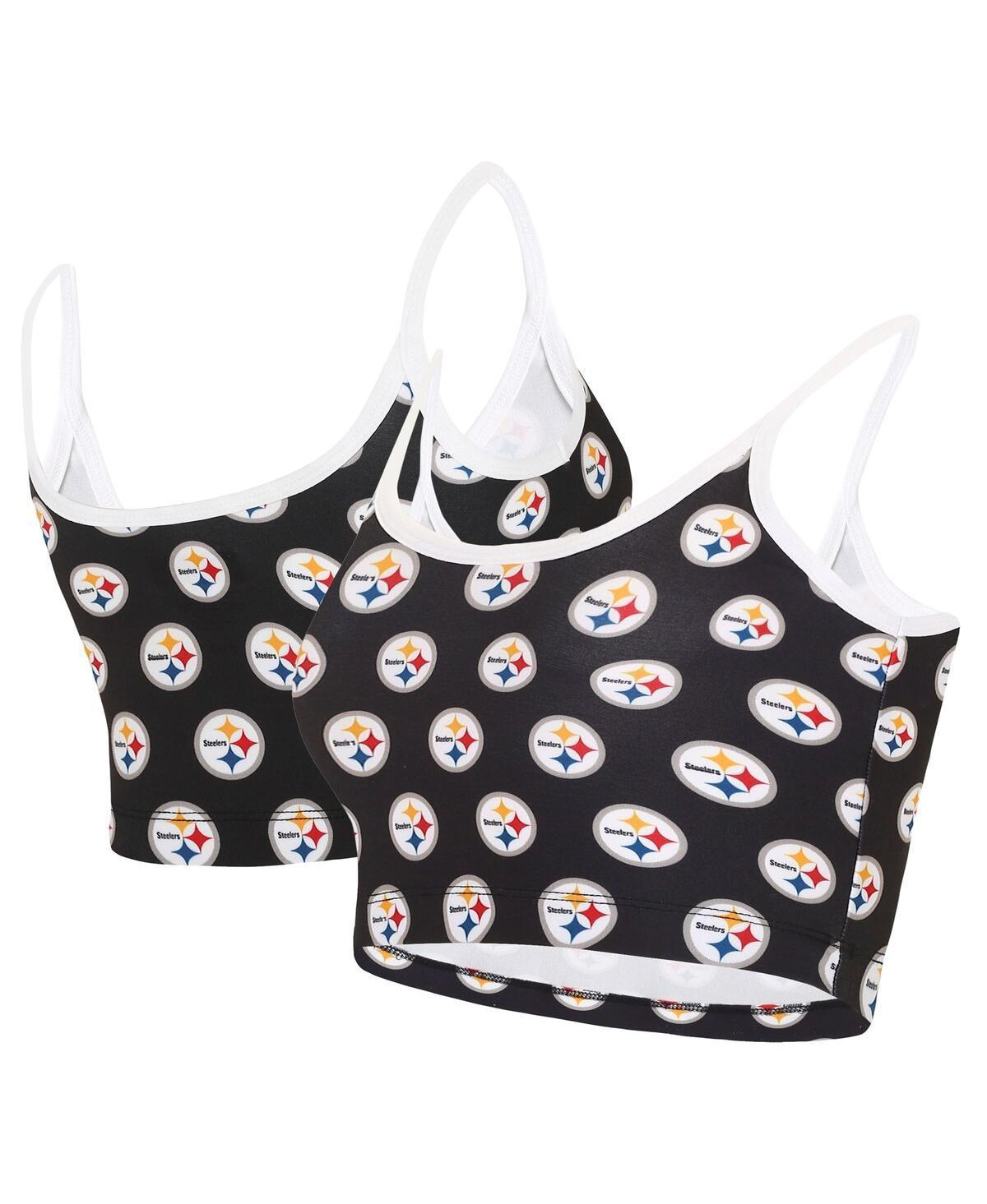 Womens Concepts Sport Black Pittsburgh Steelers Gauge Lounge Bralette Product Image