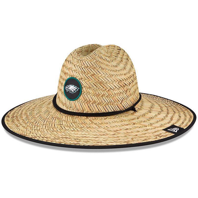 Mens New Era Natural Philadelphia Eagles NFL Training Camp Official Straw Lifeguard Hat Product Image