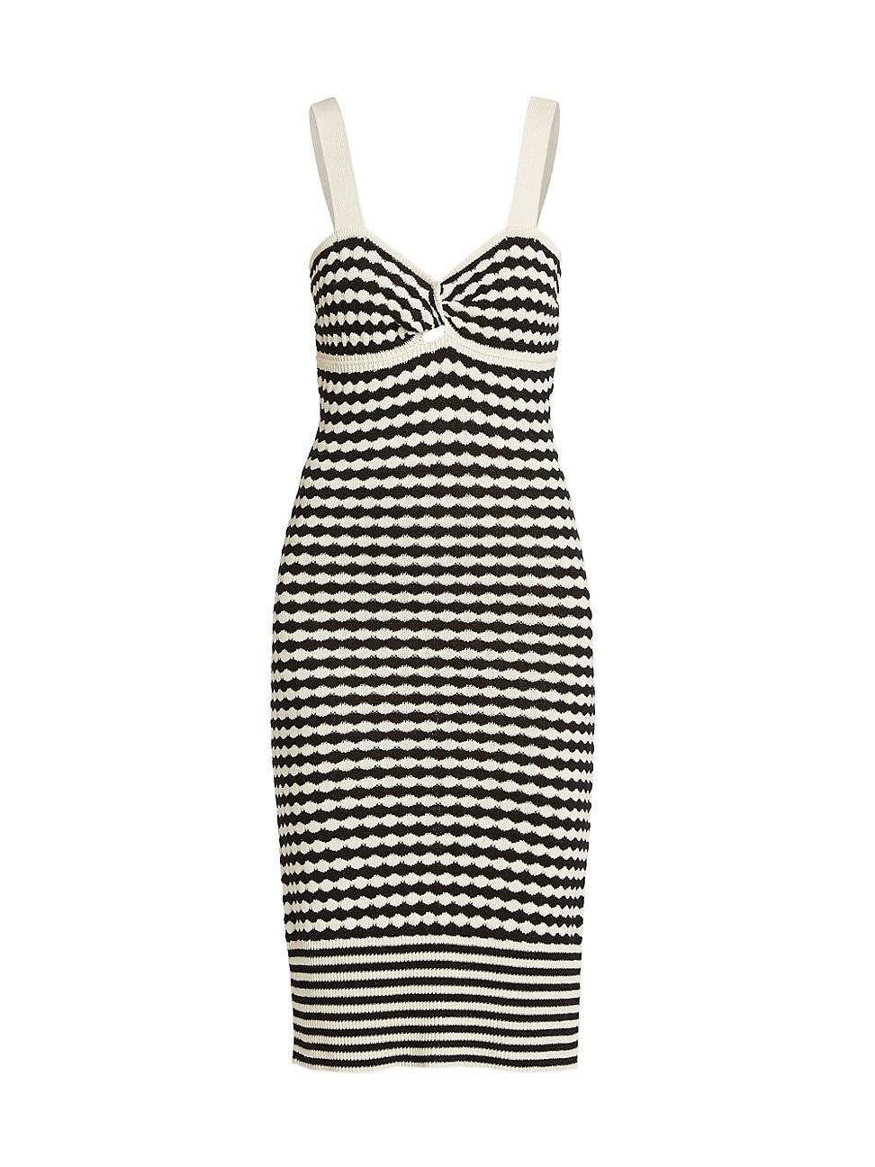 Jessa Striped Knit Midi Dress Product Image