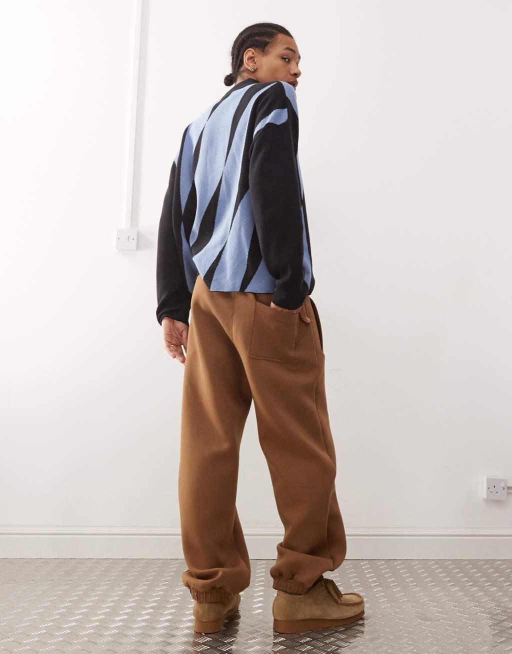 Weekday Simon scuba sweatpants in brown - part of a set Product Image