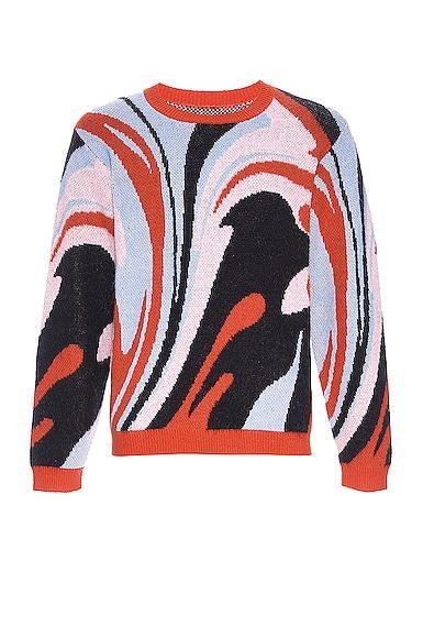 Mens Swirl Intarsia Mohair-Blend Sweater Product Image