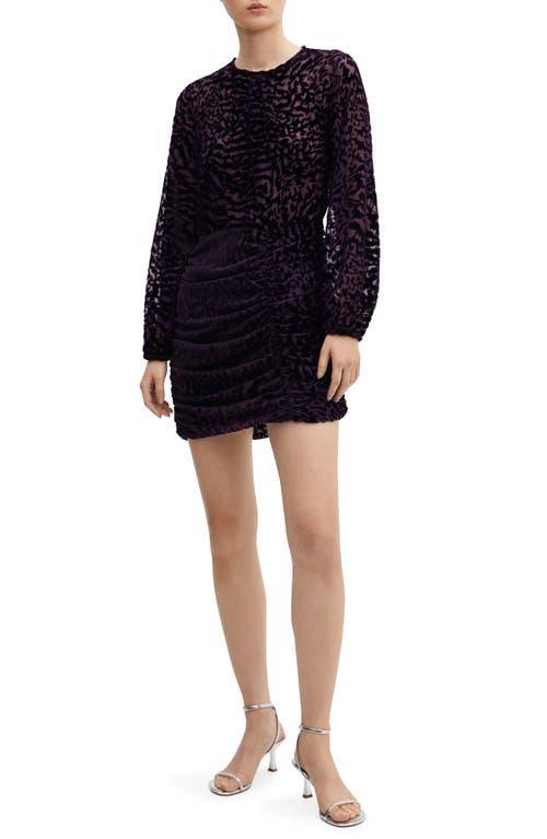 MANGO - Semi-transparent velvet dress blackWomen Product Image