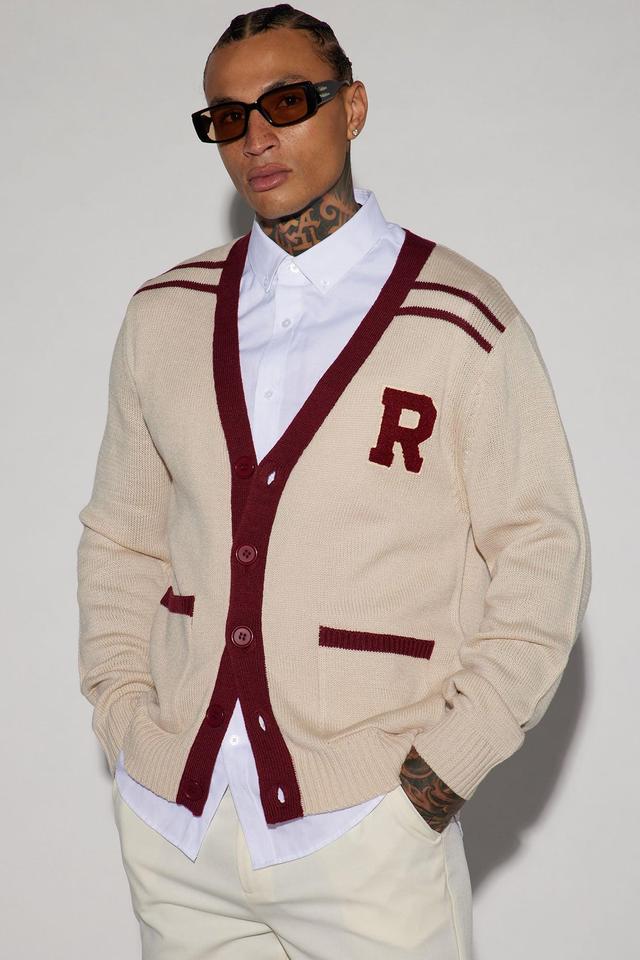 Go To Varsity Cardigan - White/combo Product Image