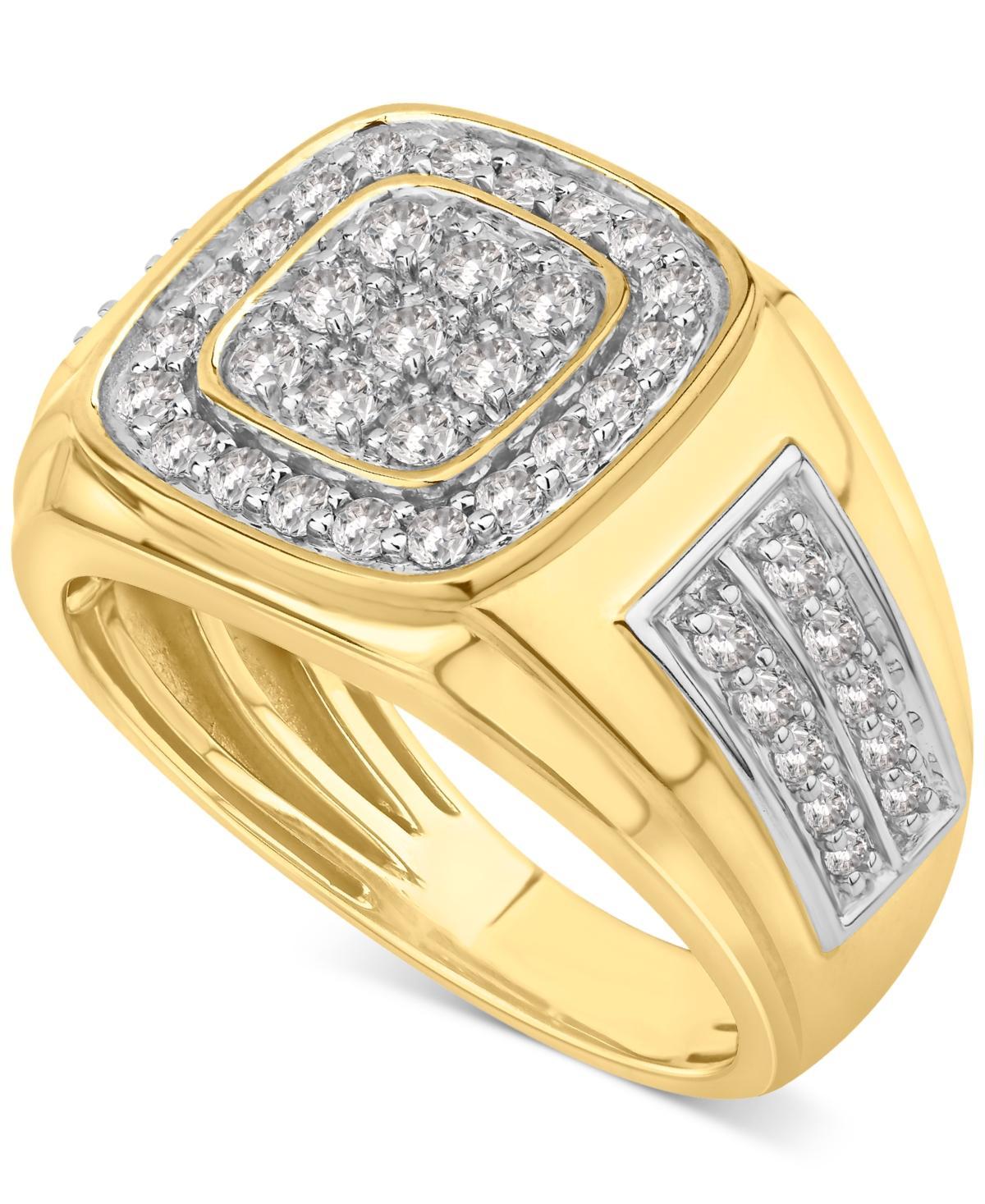 Mens Diamond Cluster Ring (1 ct. t.w.) in 10k Gold Product Image