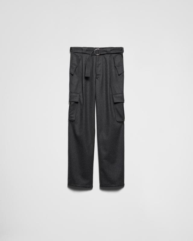 Wool pants with cargo pockets Product Image