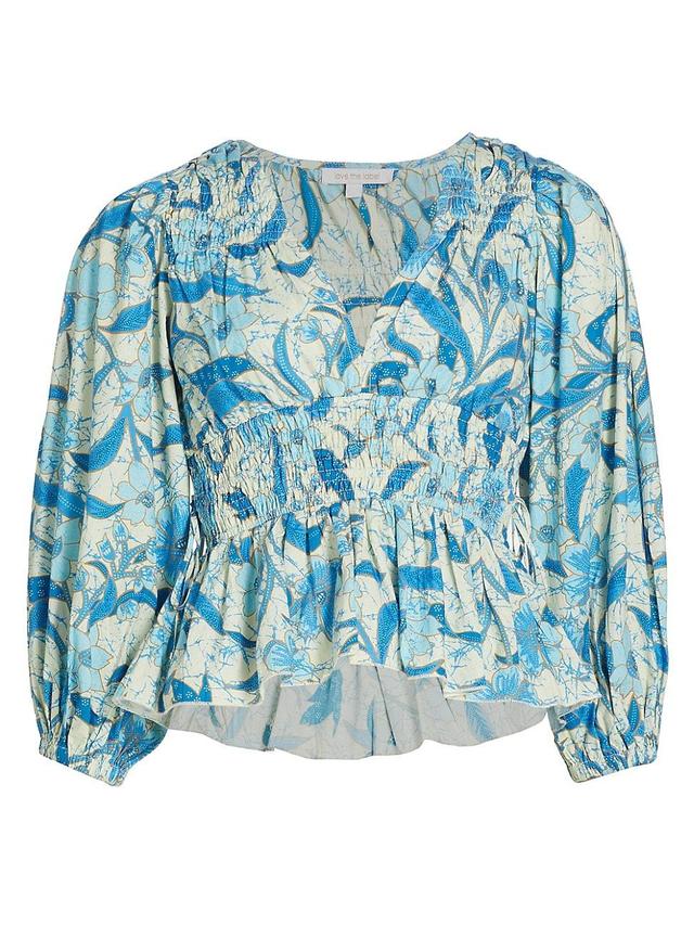 Womens Elle Floral Peplum Top Product Image