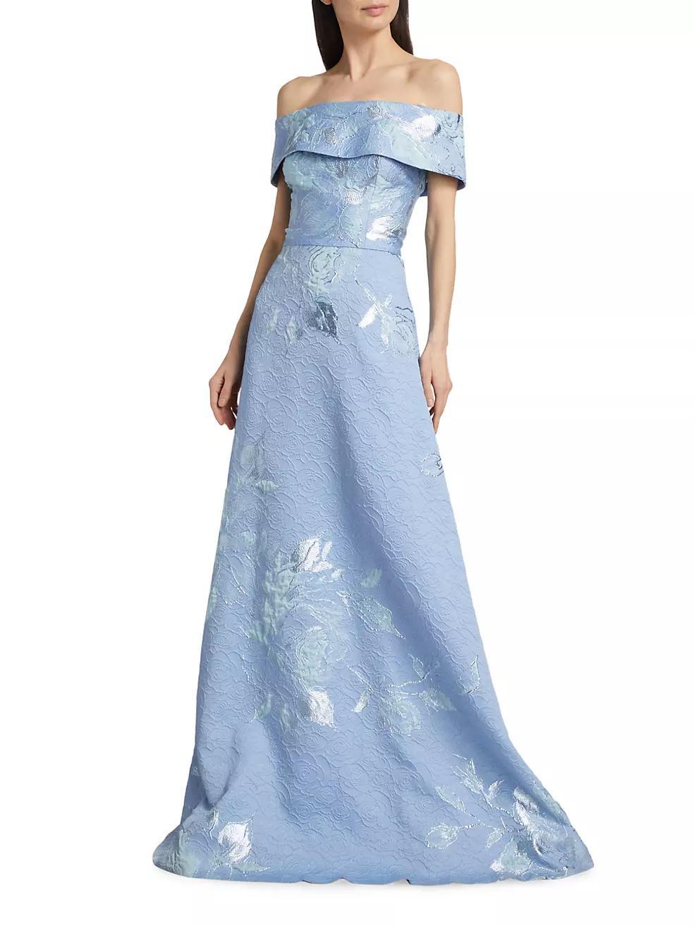 Floral Off-The-Shoulder Gown Product Image