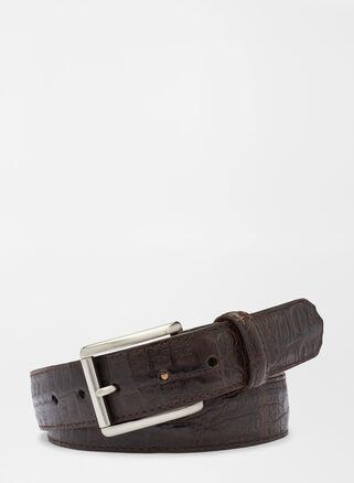 Peter Millar Mens Matte Crocodile Belt | Color: Espresso | Size: 40 Product Image