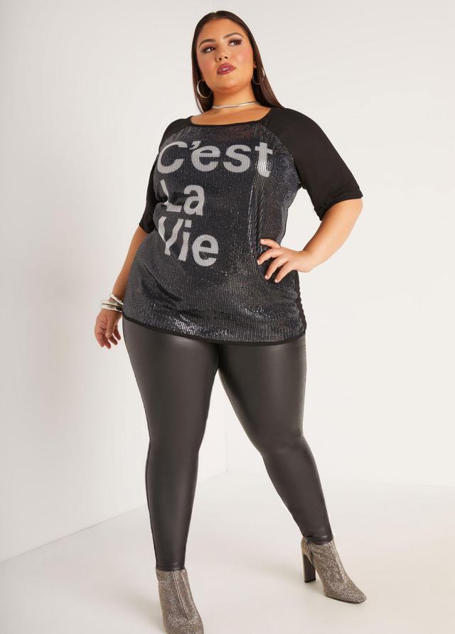 Plus Size C'est La Vie Embellished Tee Ashley Stewart Product Image