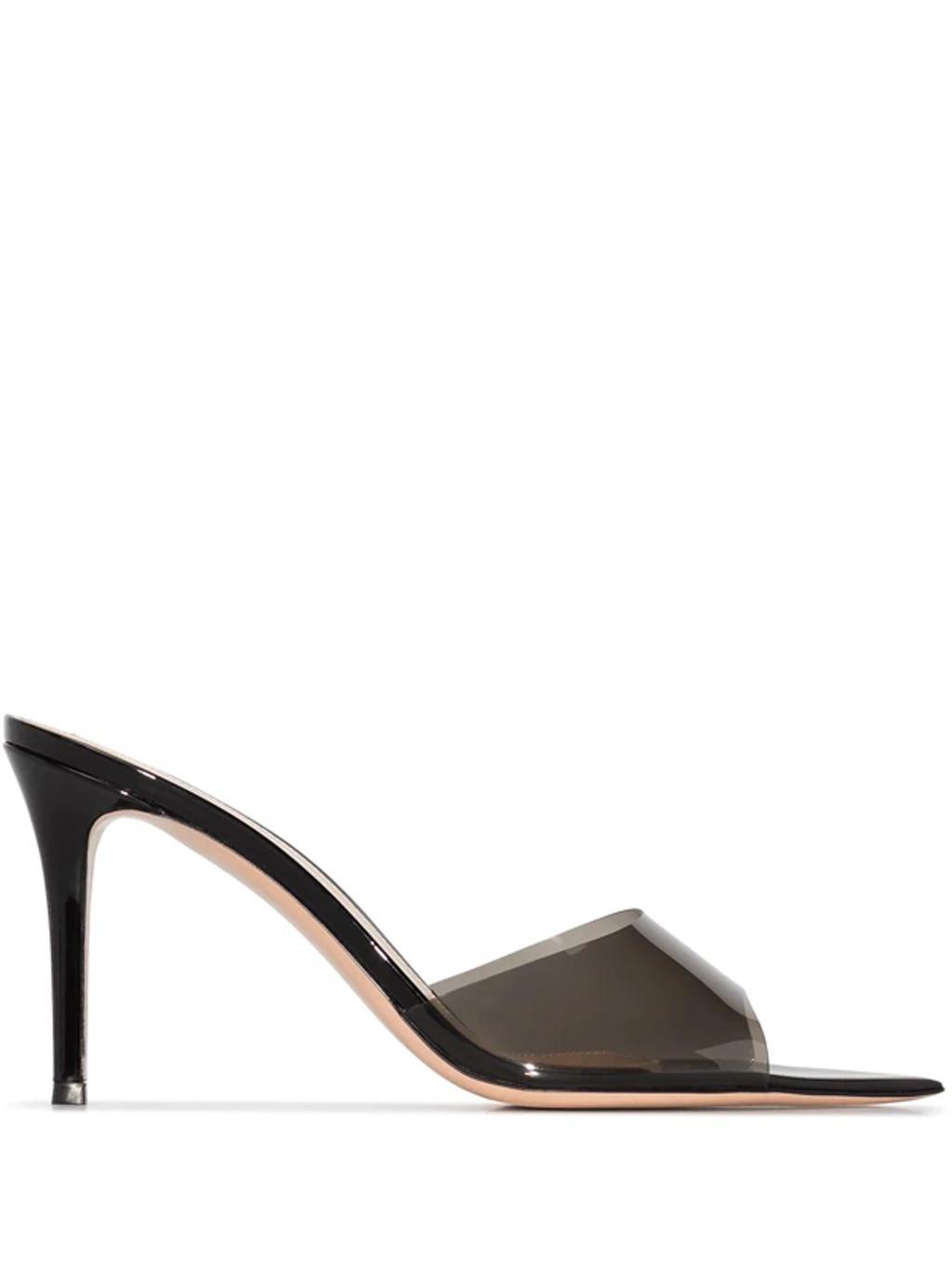 Elle 85 Pvc And Patent-leather Mules In Black Product Image