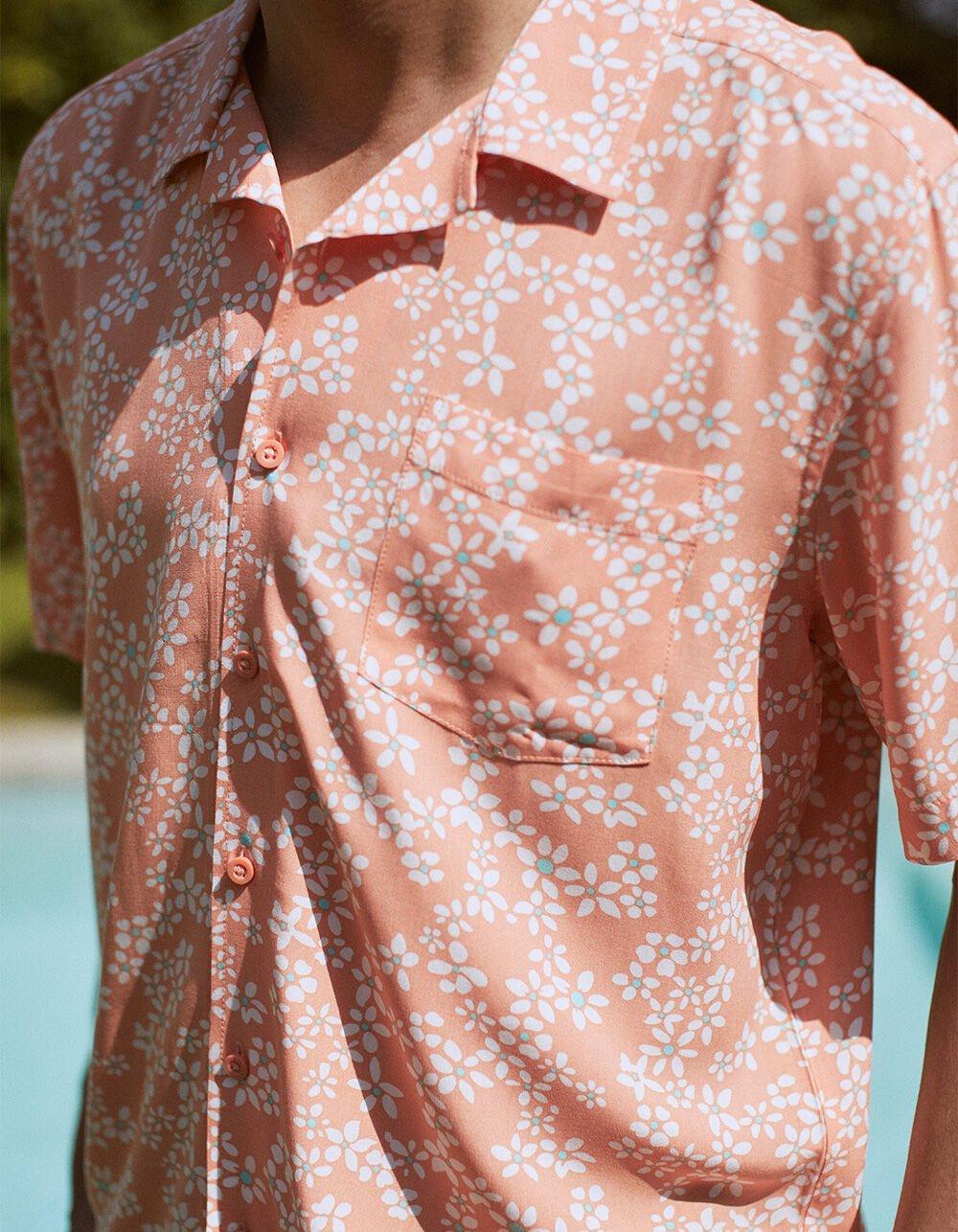 RSQ Mens Floral Button Up Shirt Product Image