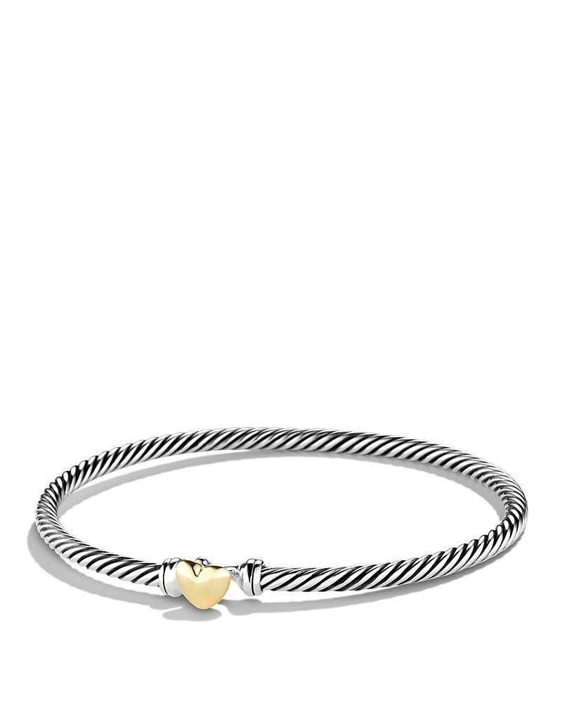 Womens Cable Collectibles Heart Bracelet in Sterling Silver Product Image