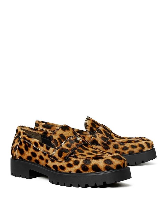 Womens Classic Lug Leopard Loafers Product Image