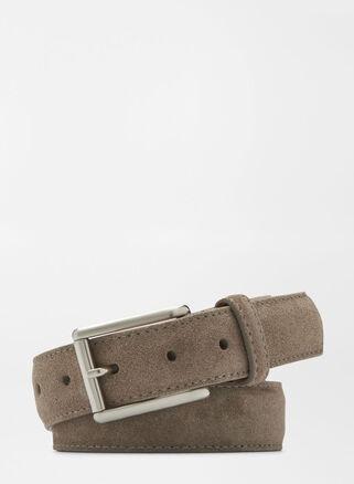 Peter Millar Mens Excursionist Suede Belt | Color: Pebble | Size: 44 Product Image