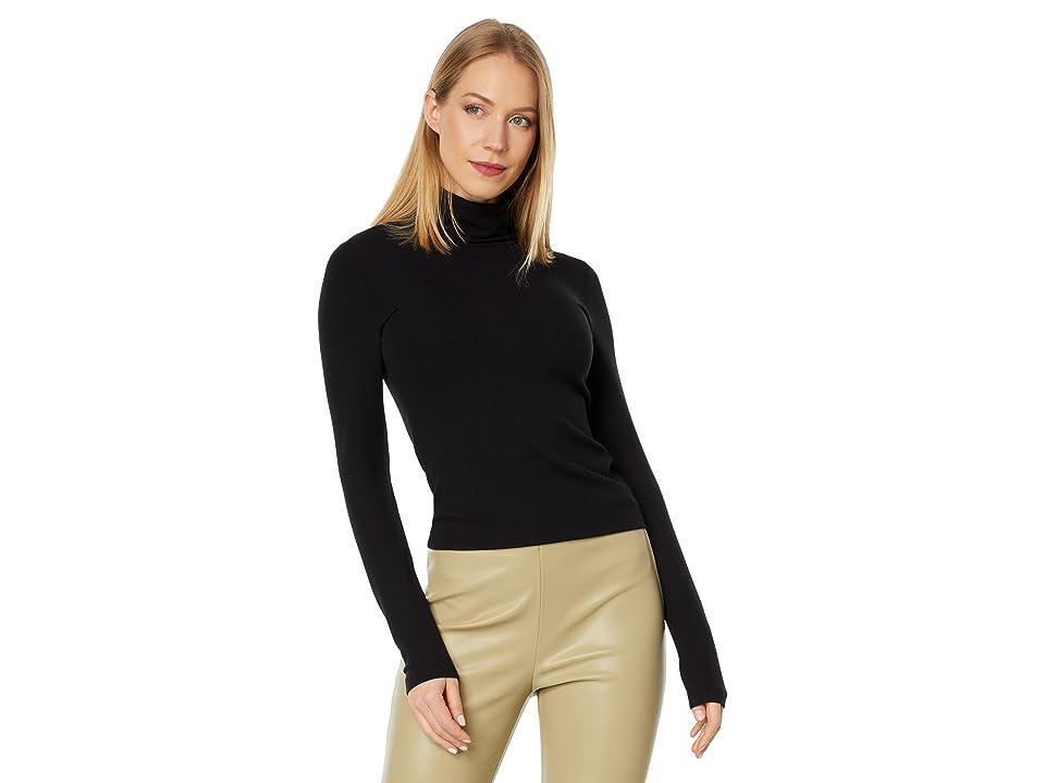 Sanctuary Essentials Turtleneck Long Sleeve Rib Knit Shirt Product Image