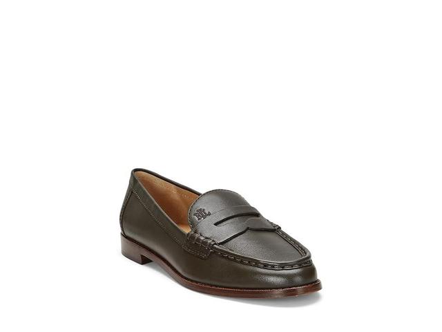 Lauren Ralph Lauren Wynnie Nappa Leather Loafer (Dark ) Women's Shoes Product Image