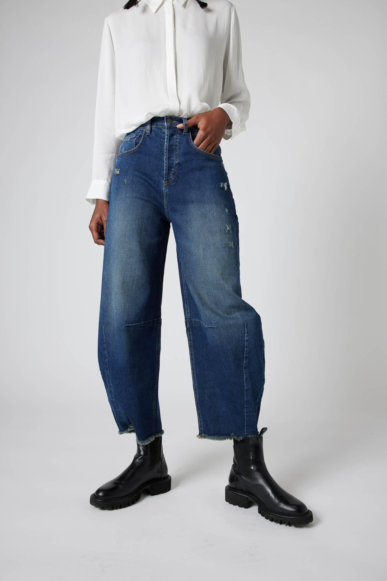 Fearless Wide Leg Denim Pants Product Image