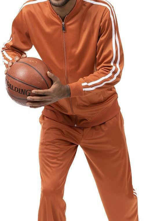 Men's Casual Jogging Set 2 Piece in Rust Product Image