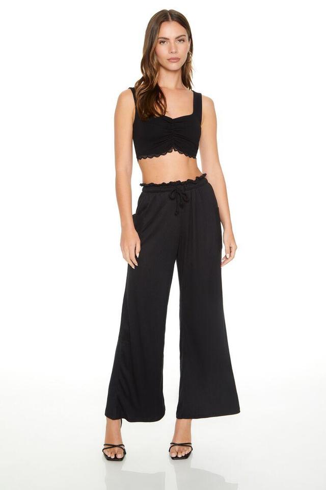 Drawstring Wide-Leg Cargo Pants | Forever 21 Product Image