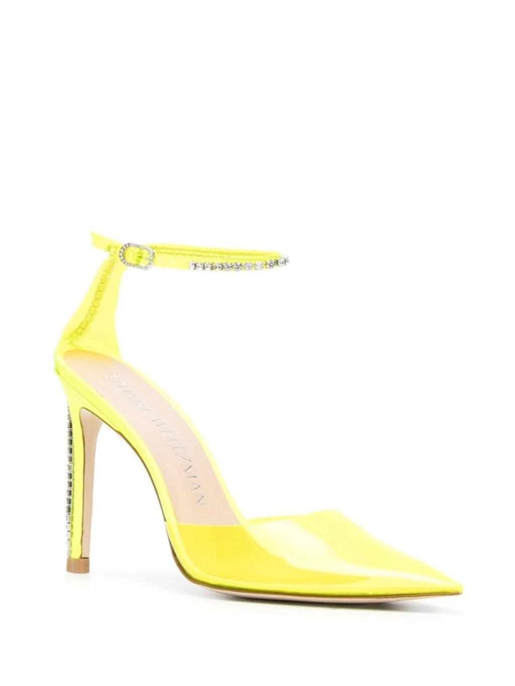 Glam Embellished Strap Pump In Yellow Product Image