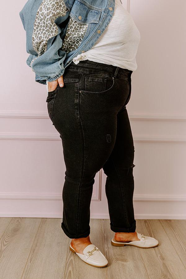 Risen The Edith High Waist Distressed Straight Leg Jean Curves Product Image