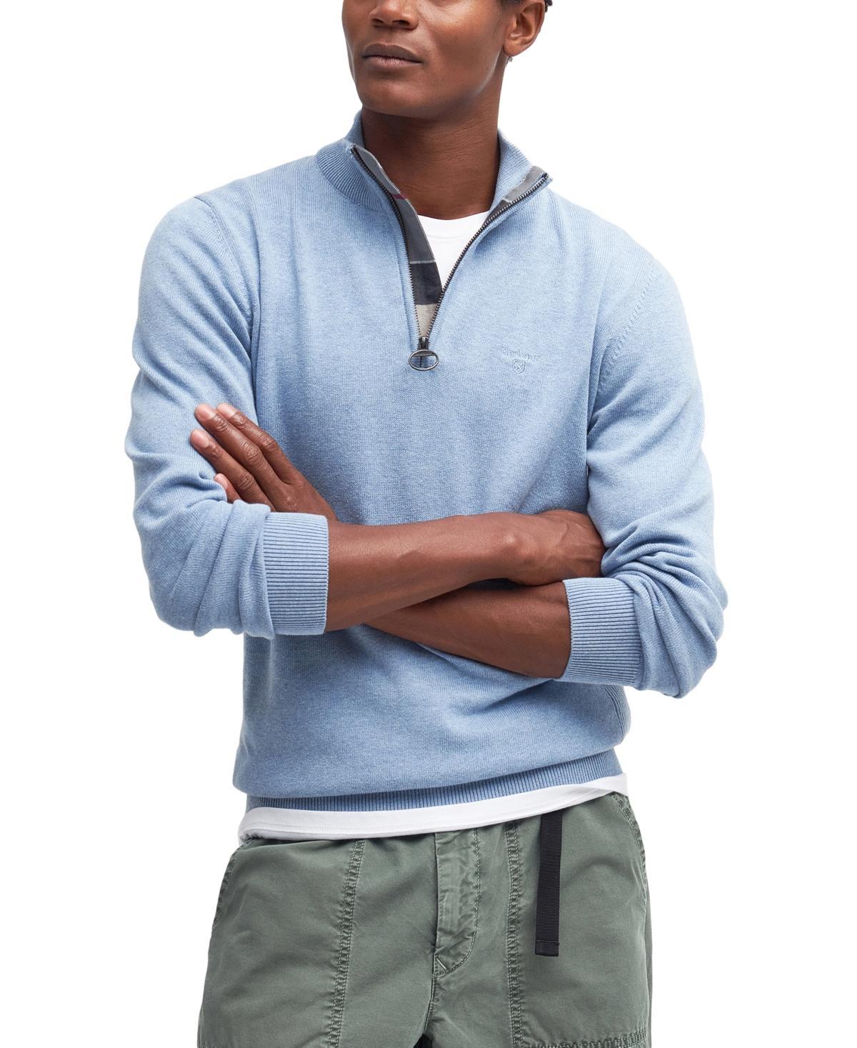 Mens Quarter-Zip Cotton Sweater Product Image