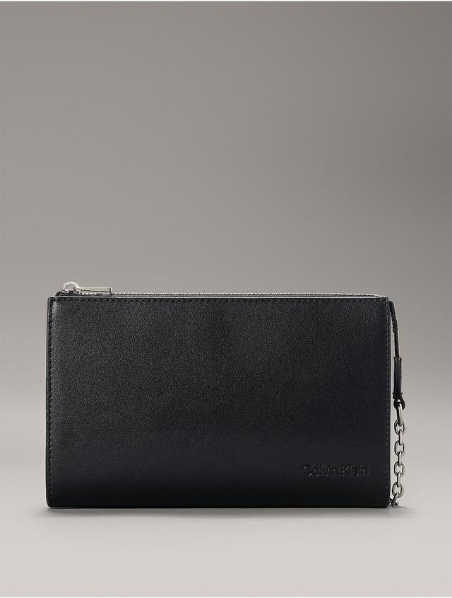 Calvin Klein Womens Elemental Chain Pouch - Black Product Image