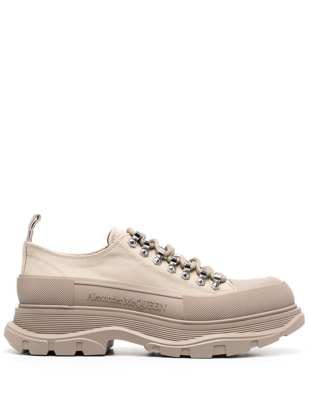 Tread Slick Lace-up Sneakers In Beige Product Image