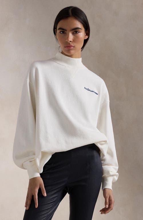 POLO RALPH LAUREN Vintage Logo Oversize Mock Neck Sweatshirt In Nevis Product Image